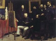 Henri Fantin-Latour studio at batignolles oil painting reproduction